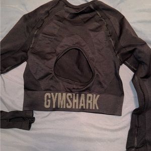 Black gymshark cropped and open back